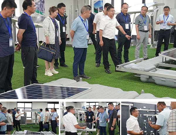 領導一行參觀了邁貝特產(chǎn)品展廳和車間